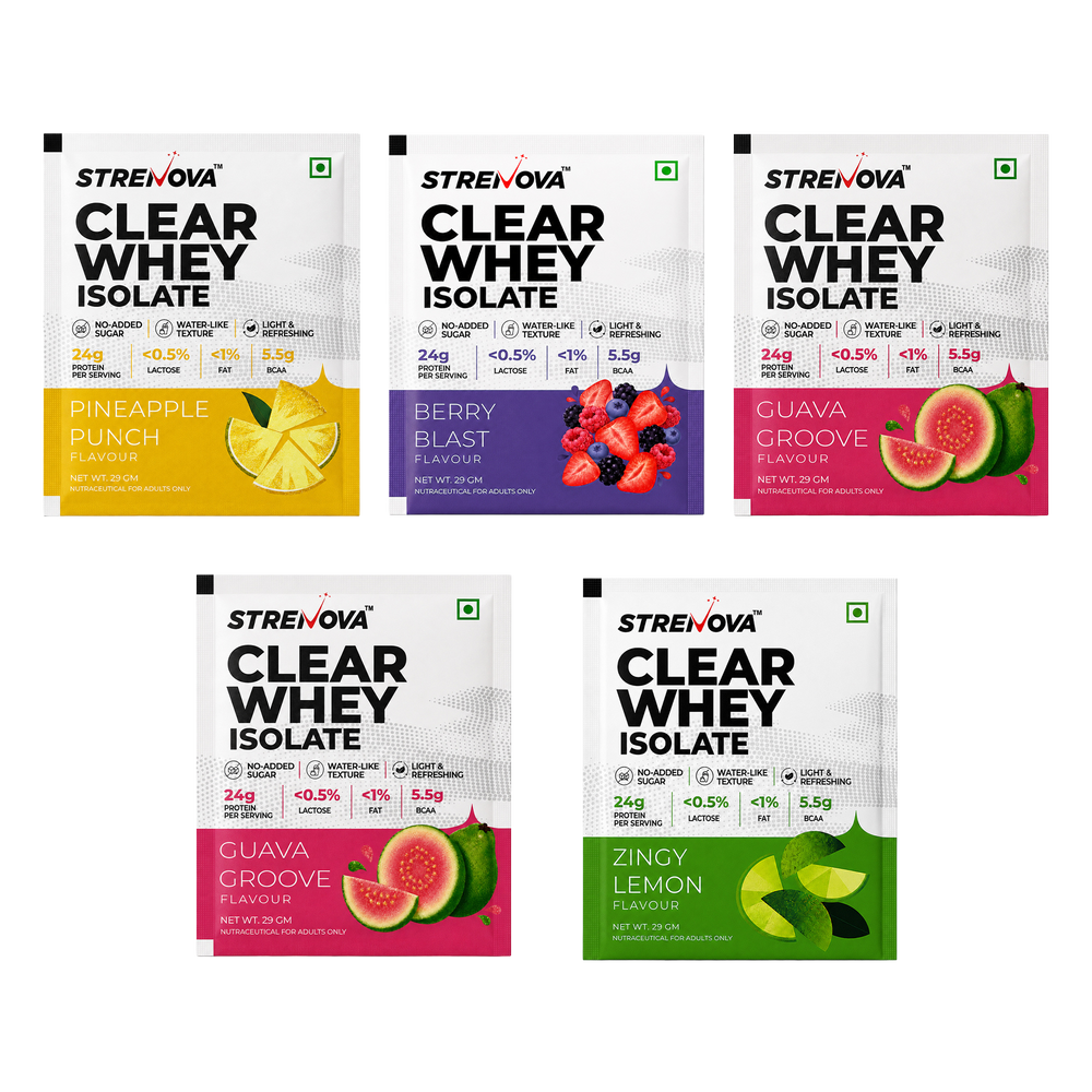 Clear Whey Isolate Pack of 5 | Assorted Flavours